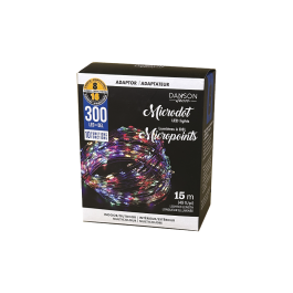Jeu de 300 lumières à DEL micropoints multicolore