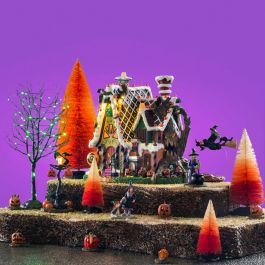 Ensemble du chalet de la sorcière aux bonbons LEMAX