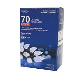 Jeu de 70 lumières C6 à DEL blanc pur