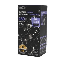 Guirlande de 480 lumières DEL blanc chaud