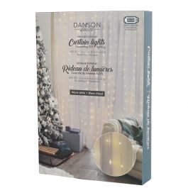 Rideau de 400 lumières blanc chaud
