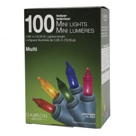 Jeu de 100 mini-lumières incandescentes multicolores