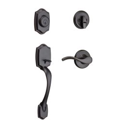Clenche d'entrée noir mat Brentwood avec levier Belmont