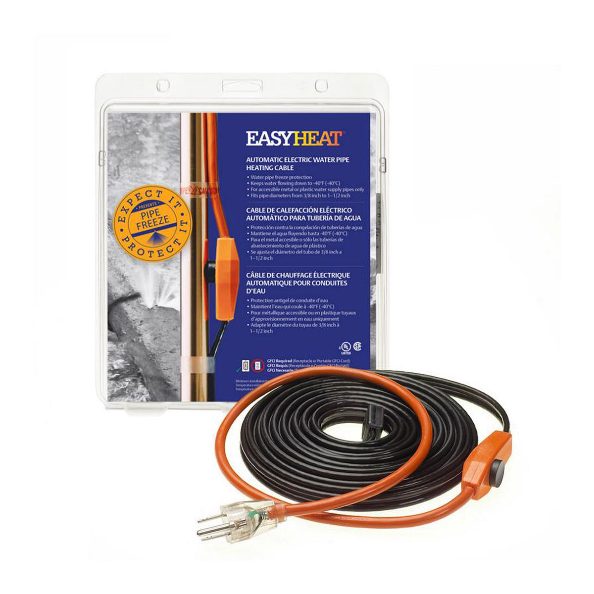 Câble de chauffage électrique automatique pour conduits d'eau Easyheat — free download