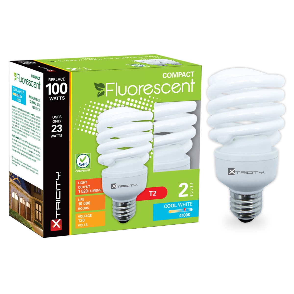 Fluorescent compact ultra-mini blanc froid 4100 K.