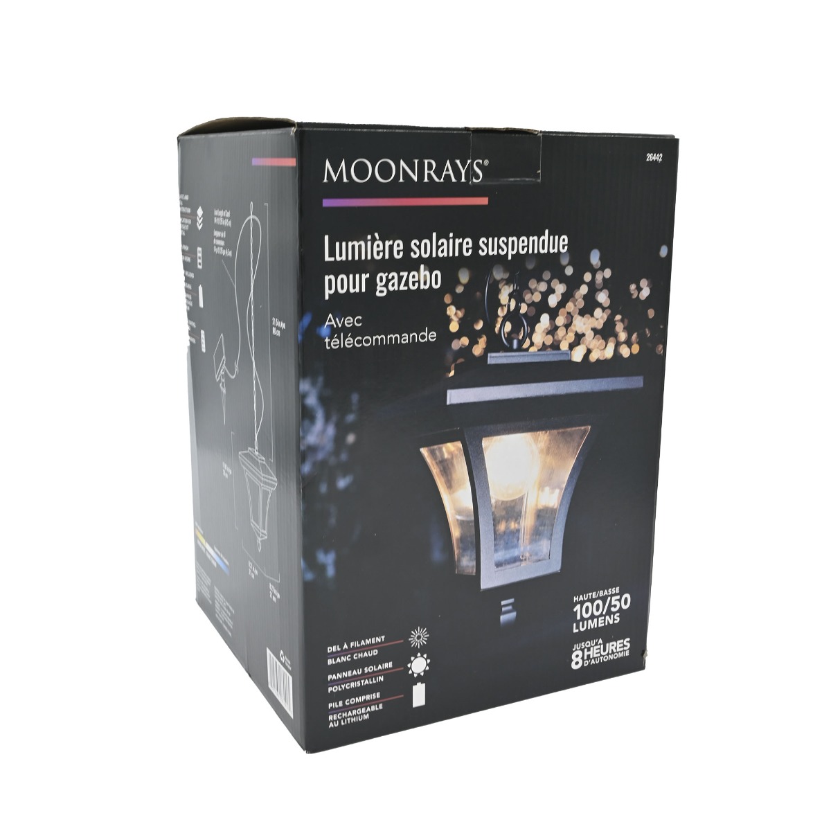 Lumière solaire suspendue pour gazebo Moonrays Matério