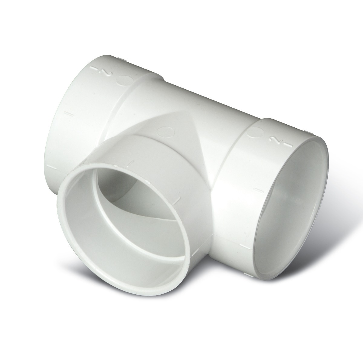 Te de 2 po pour aspirateur central (rayon court)