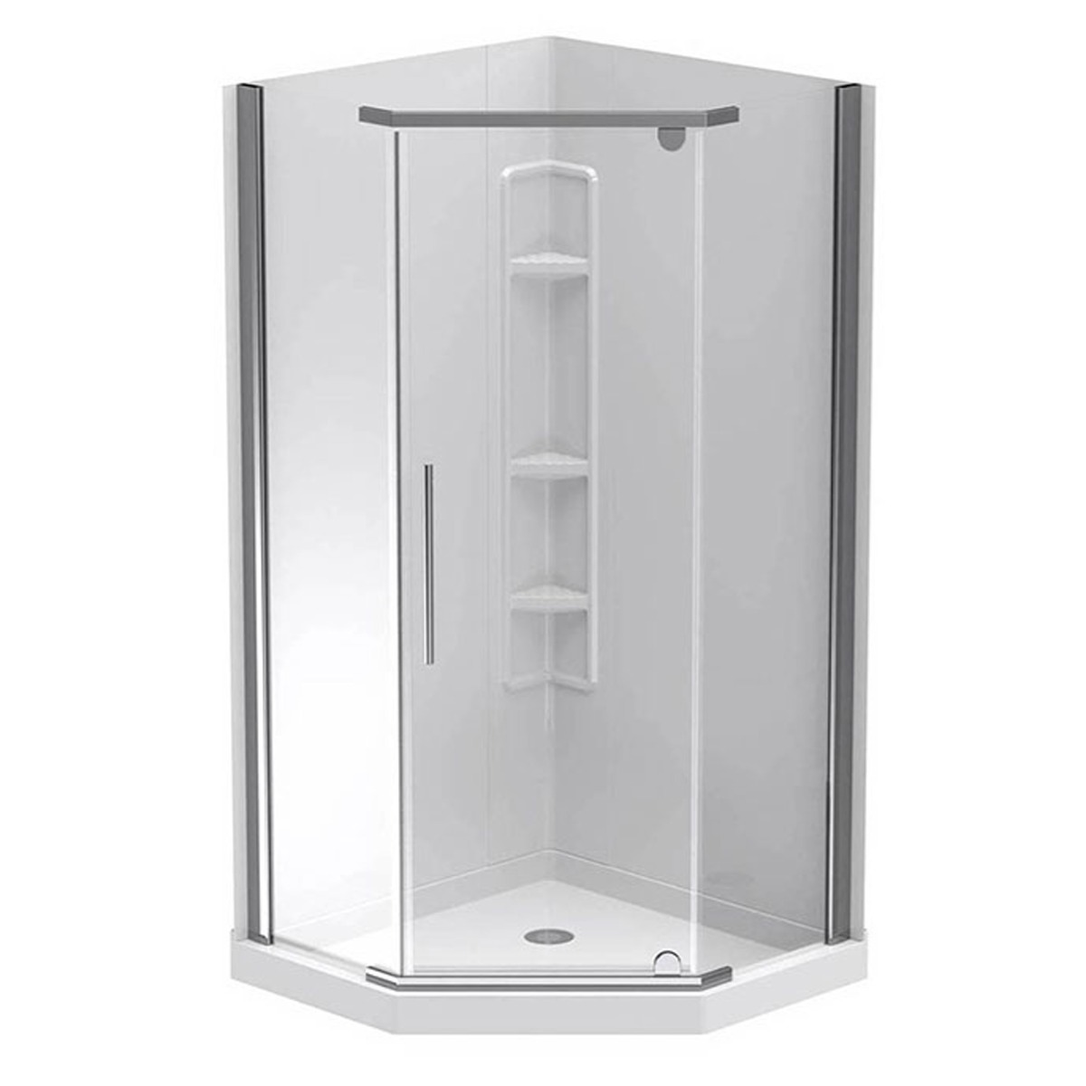 douche en coin 38 po x 38 po Cypress Matério