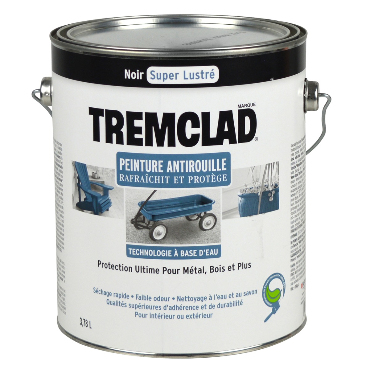 Peinture antirouille Tremclad Fini super lustré Noir