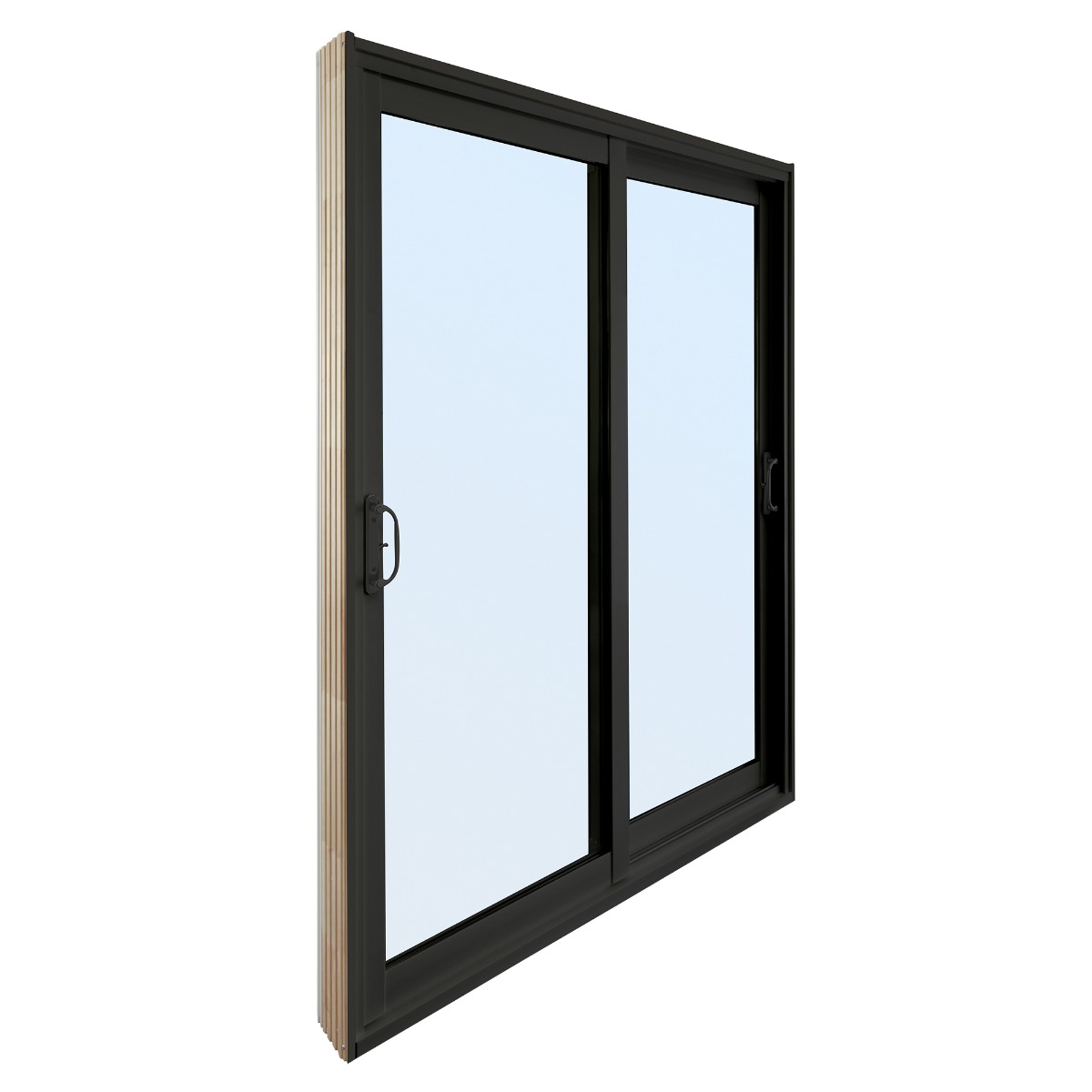 Porte patio coulissante des 2 côtés noir Argon Ocean Matério