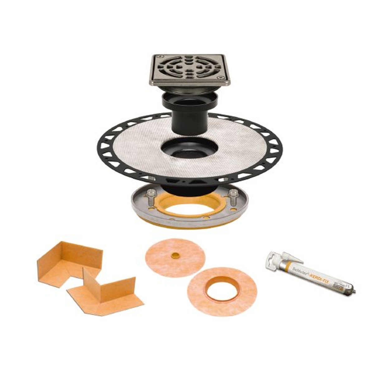 Grille carrée 4 po en acier inoxydable