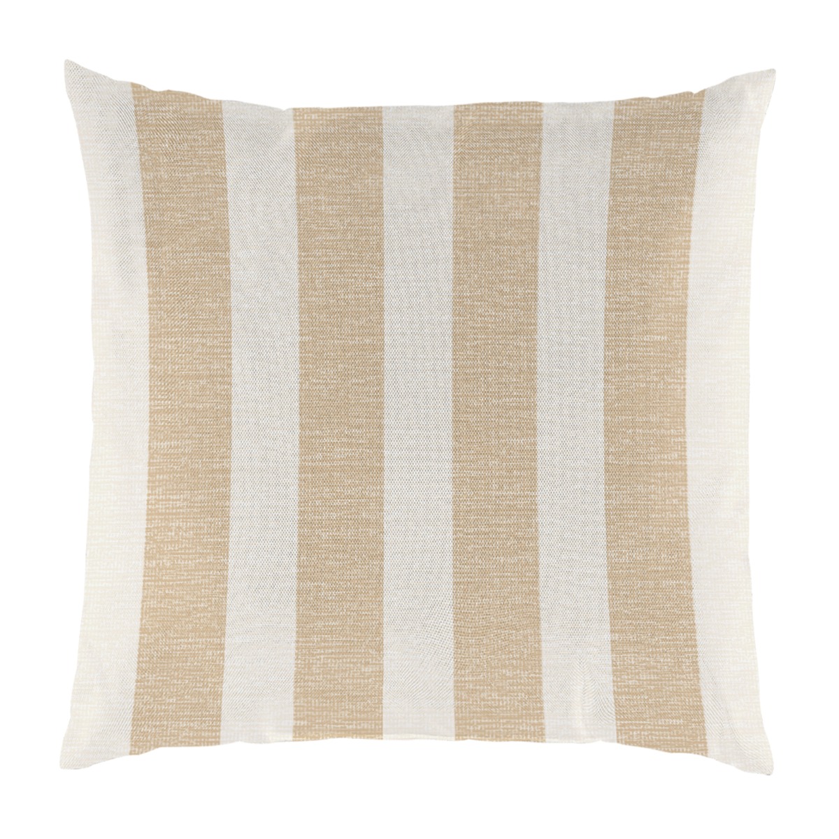 Coussin extérieur motif de rayures naturelles
