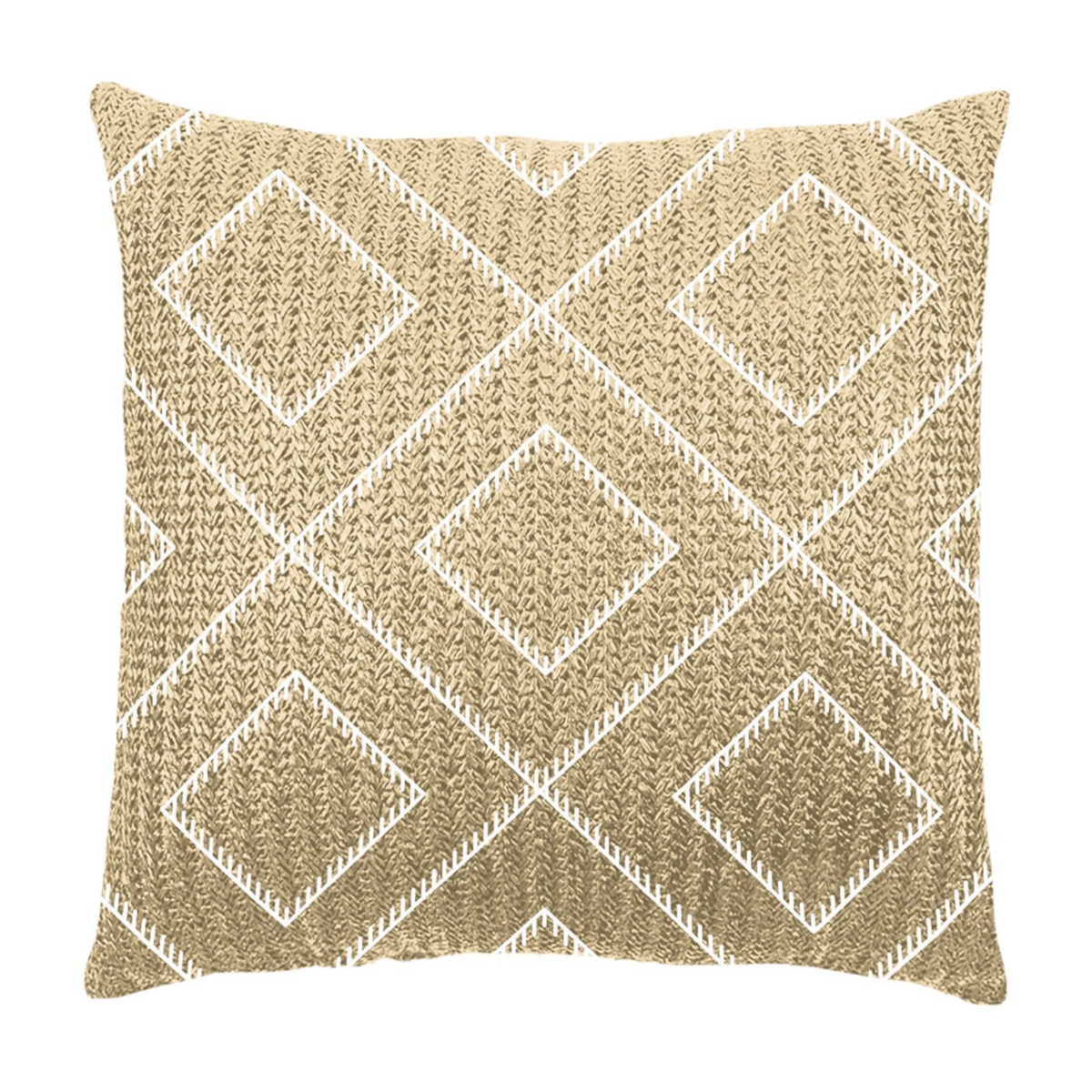 Coussin extérieur motif géométrique naturel