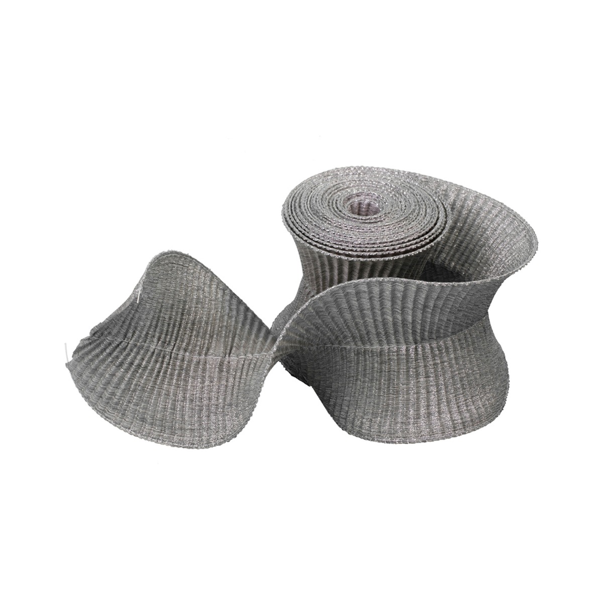 Ruban décoratif taupe gondolé